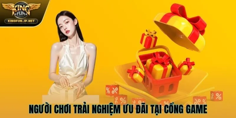Người chơi trải nghiệm ưu đãi tại cổng game